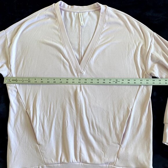 Fabletics | Rosaline V-Neck Long Sleeve Sweat Shirt | Baby Pink | Size: Medium - Picture 6 of 7